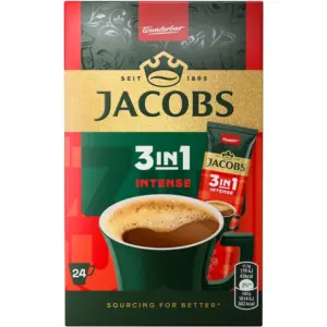 Jacobs 3In1 Intense Mix Cafea Instant 24 Plicuri X 11.1 G
