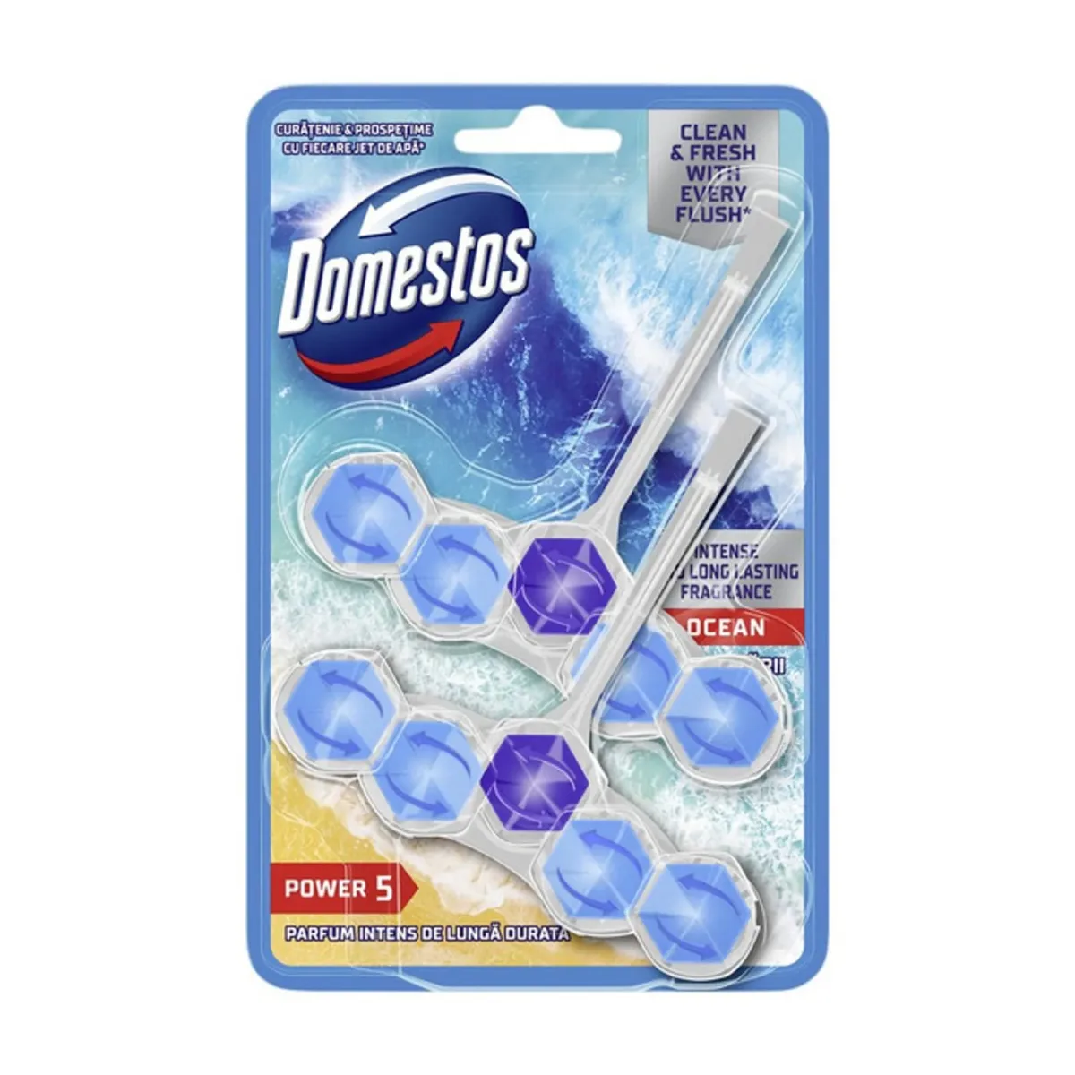 Domestos Power 5 Ocean Odorizant Toaleta 2X50G