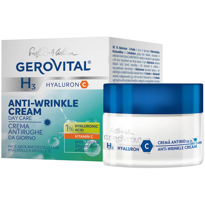 Crema Antirid De Zi Gerovital H3 Hyaluron-C 50 Ml