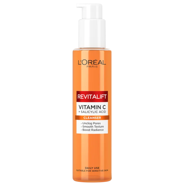 Gel De Curatare Spumant L’oréal Paris Revitalift Clinical Cu Vitamina C Si Acid Salicilic, 150 Ml