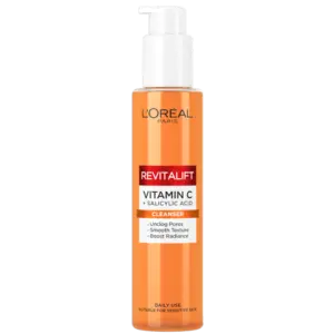 Gel De Curatare Spumant L’Oréal Paris Revitalift Clinical Cu Vitamina C Si Acid Salicilic, 150 Ml