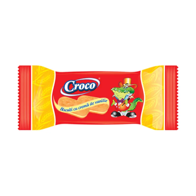 Croco Biscuiti Crema Vanilie 32 G