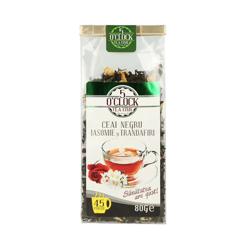 5 O Clock Tea Ceai Iasomie Si Trandafir 80 G
