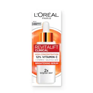 Serum Cu Efect De Luminozitate L’Oréal Paris Revitalift Clinical Cu 12% Vitamina C Pura + Vitamina E Si Acid Salicilic, 30 Ml