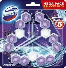 Domestos Power 5 Lavender Odorizant Toaleta 3X55G