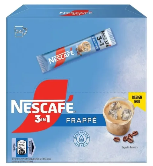 Cafea Solubila Nescafe 3 In 1 Frappe 24 Plicuri X 15 G