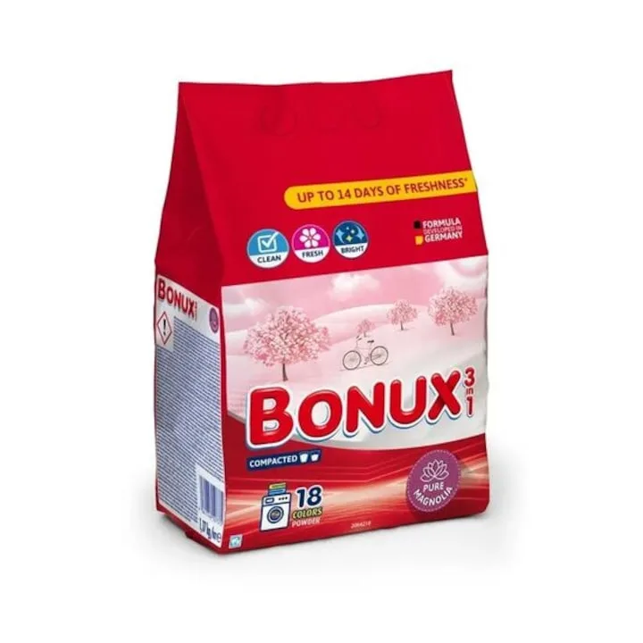 Detergent Rufe Pudra Bonux Pure Magnolia 18 Spalari 1.17Kg