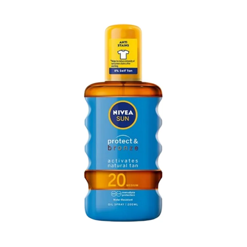 Nivea Sun Protect Bronze Ulei Spray Fps 20 200Ml
