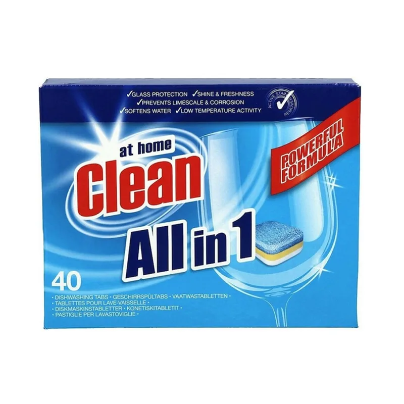 At Home Clean All In 1 Tablete Masina Vase 40 Buc