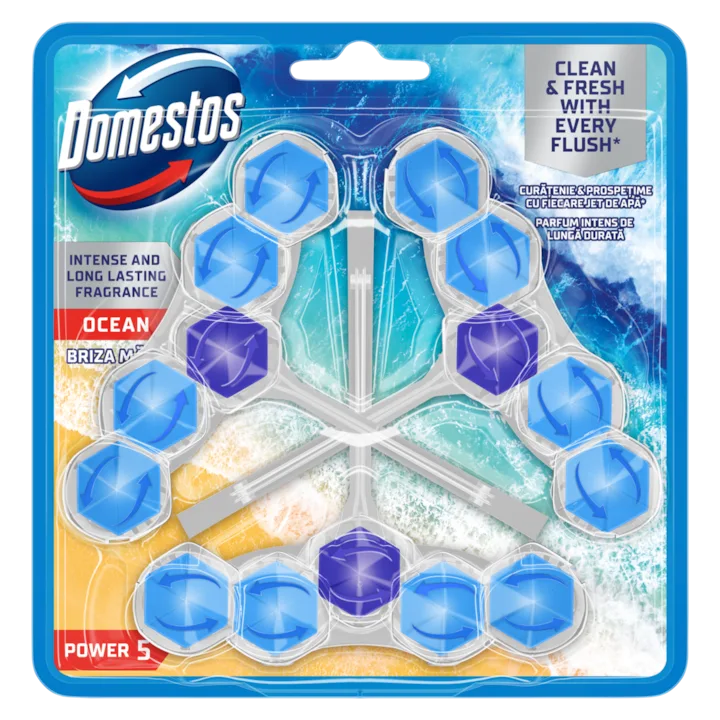 Domestos Power 5 Ocean Odorizant Toaleta 3X50G