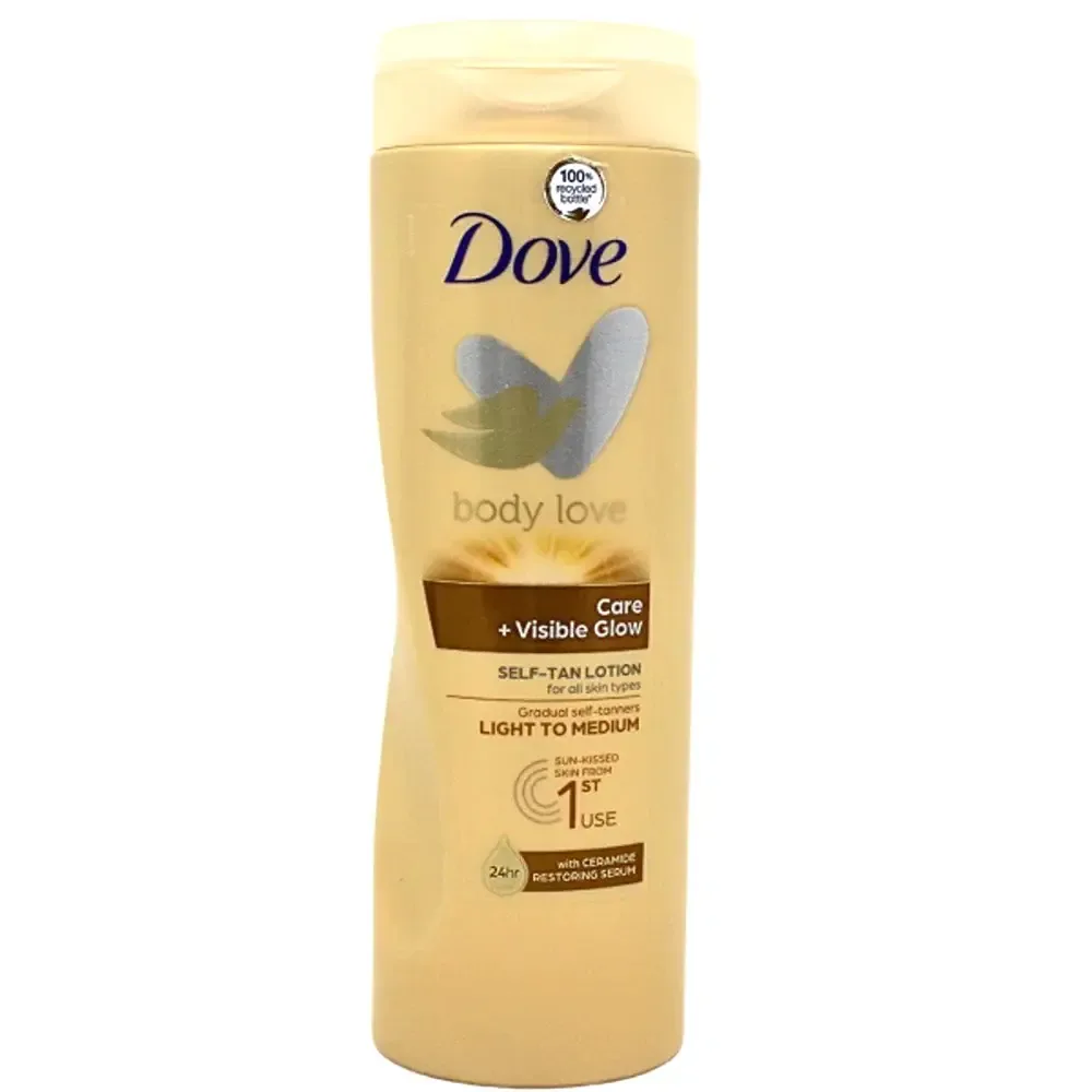 Dove Visible Glow Gradual Self-Tan Body Lotion Light To Medium 400 Ml