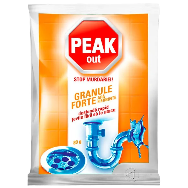 Peak Out Granule Forte Apa Fierbinte Desfundare Tevi 80G