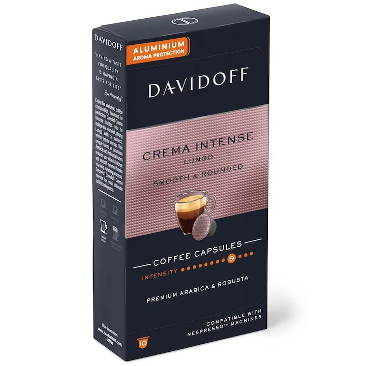 Davidoff Cafe Crema Intense Lungo Capsule 10 Buc 55 G