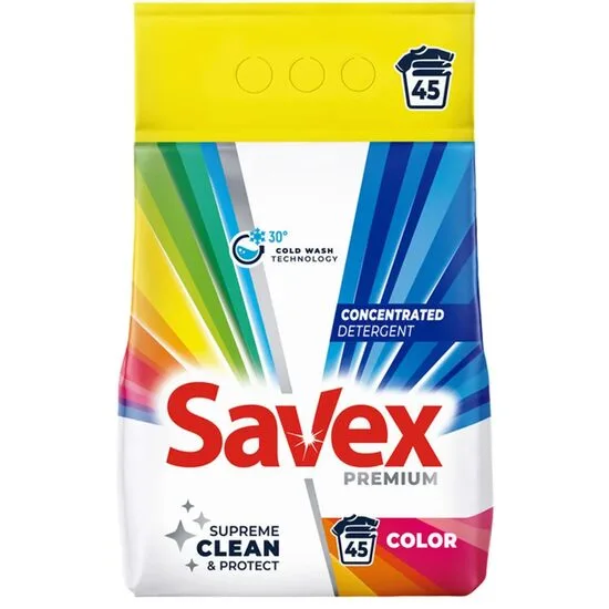 Detergent Rufe Pudra Savex Premium Color 45 Spalari 3.6Kg
