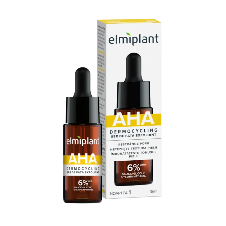 Ser Pentru Fata Exfoliant Elmiplant Dermocycling Cu 6 Aha, 15 Ml