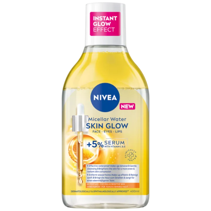 Nivea Skin Glow Apa Micelara Infuzata Cu Serum Cu Efect De Iluminare, 400 Ml