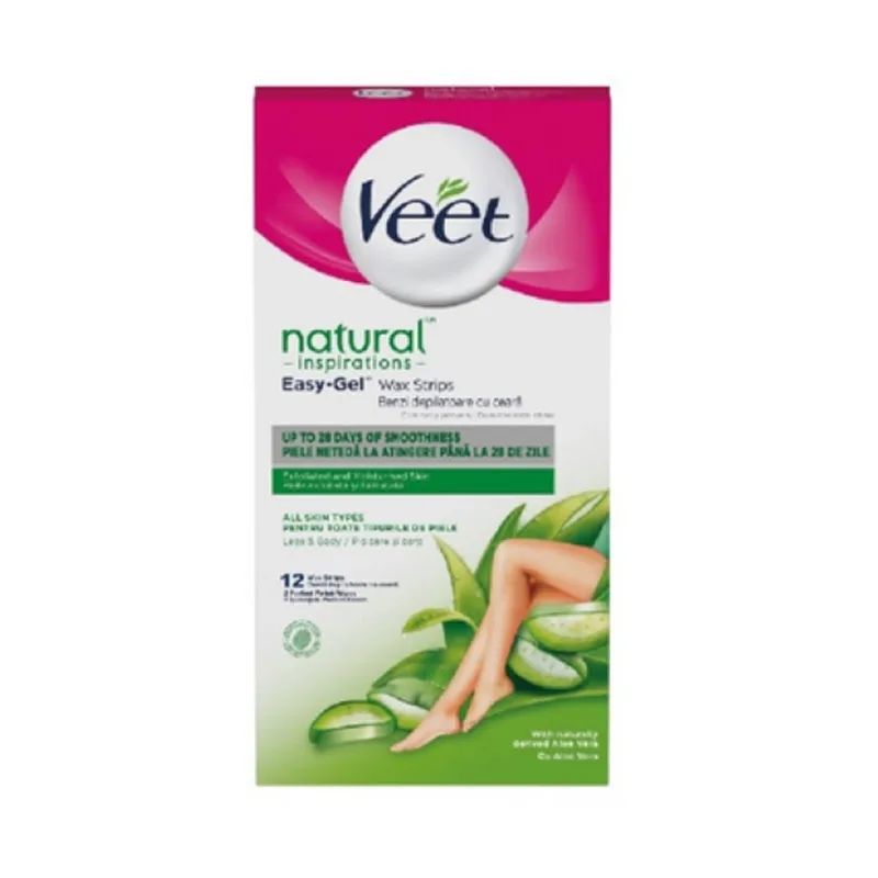 Veet Benzi Depilatoare Easy-Gel Natural Inspirations 12 Buc