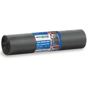 Saci Menajeri Super Horeca Ldpe Negru 320 L 10 Bucati