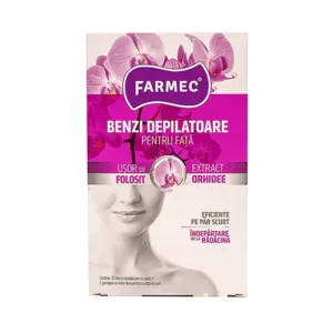 Farmec Benzi Depilatoare Pentru Fata Extract De Orhidee 20Buc