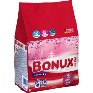 Detergent rufe pudra Bonux Radiant Rose 18 spalari 1.17KG