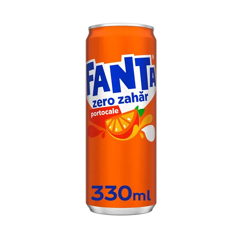 Fanta Zero Portocale 0.33L Doza