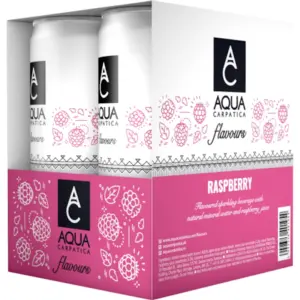 Aqua Carpatica Flavours 0.33L Doza Zmeura X4
