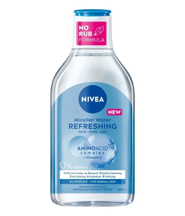 Nivea Micellar Water Refreshing Apa Micelara Pentru Ten Normal, 400 Ml