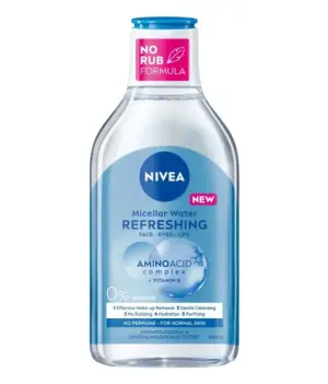 Nivea Micellar Water Refreshing Apa Micelara Pentru Ten Normal, 400 Ml