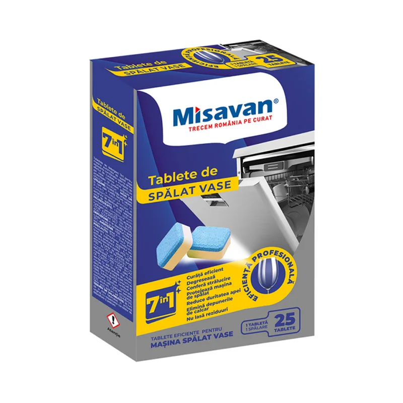 Misavan Tablete Masina De Spalat Vase 7 In 1 25 Buc