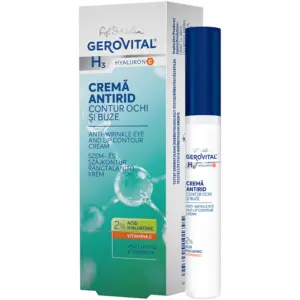 Crema Antirid Contur Ochi Si Buze Gerovital H3 Hyaluron-C Concentratie 2%, 15 Ml