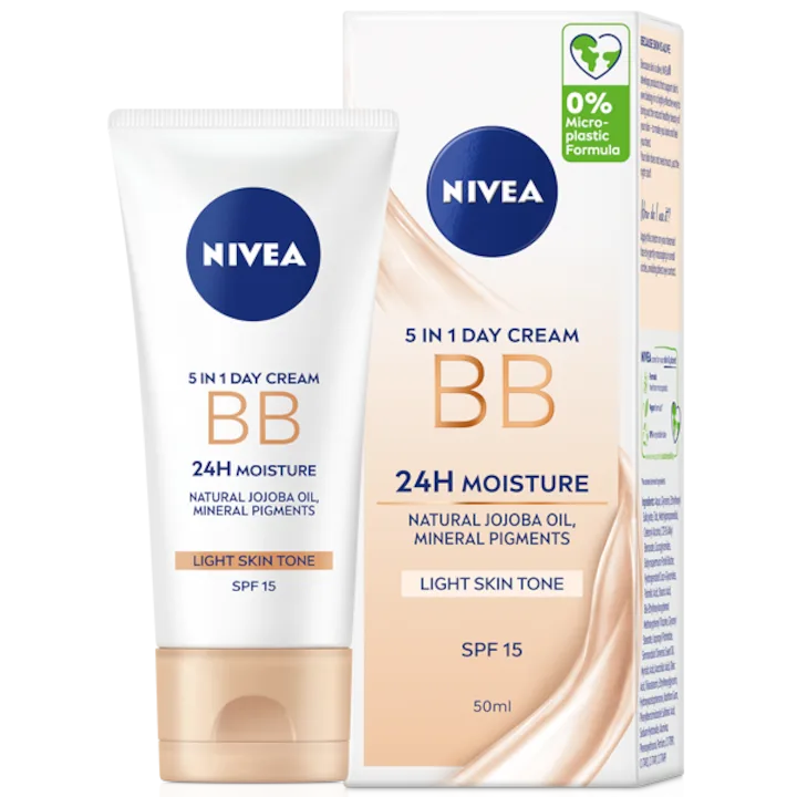 Nivea Bb Cream 5In1 Day Cream Light Spf15 50 Ml