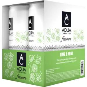 Aqua Carpatica Flavours 0.33L Doza Lamaie Verde Si Menta X4