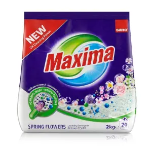 Detergent rufe pudra Sano Maxima Spring Flowers 20 spalari 2KG