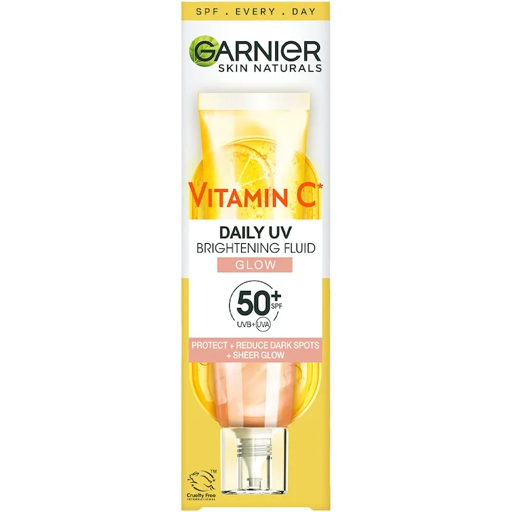 Garnier Skin Naturals Crema Fluida Nuantatoare Cu Vitamina C Si Spf50+, 40 Ml