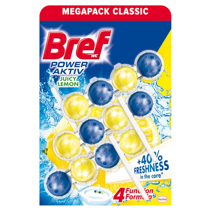 Bref Power Aktiv Lemon Odorizant Toaleta 3X50G