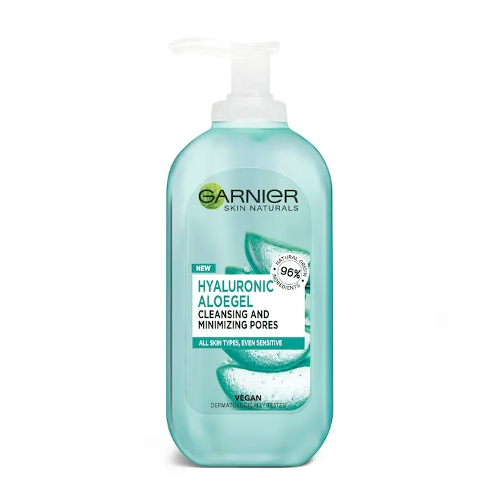 Gel Pentru Curatarea Tenului Garnier Skin Naturals Hyaluronic Aloe, 200 Ml