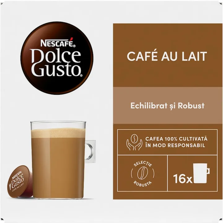Capsule Cafea Nescafe 16Caps Dolce Gusto Cafe Au Lait