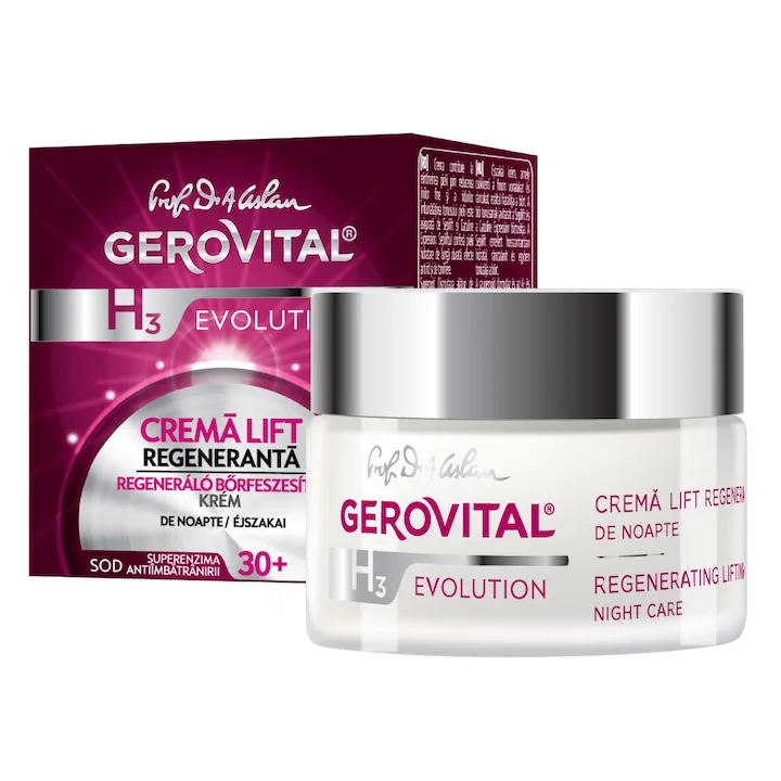 Crema Lift Regeneranta De Noapte Gerovital H3 Evolution, 50 Ml