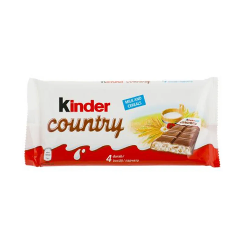 Kinder Country Ciocolata Cu Crema De Lapte Si Cereale 4 X 23,5 G