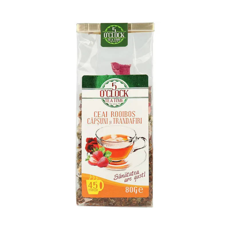 5 O Clock Tea Ceai Rooibos Trandafir 80 G