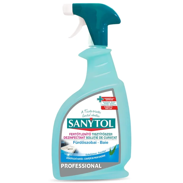 Solutie De Curatat Dezinfectanta Baie Sanytol Professional Eucalipt 750 Ml