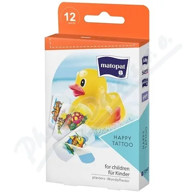 Plasturi Pentru Copii Happy Tattoo, 12 Bucati, Matopat