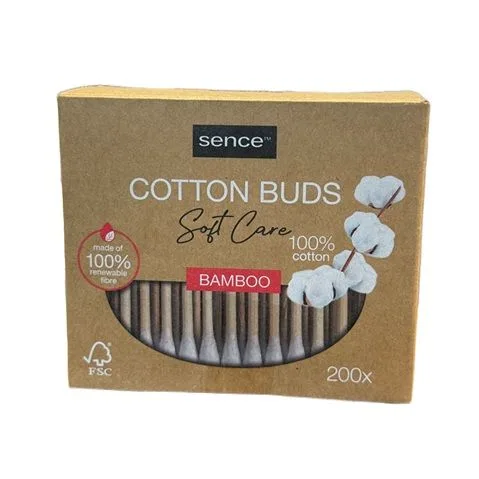 Patyczki Higienice Sence Bamboo Cotton, 200 Buc
