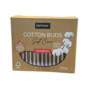Patyczki Higienice Sence Bamboo Cotton, 200 Buc