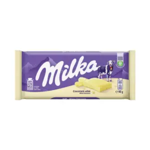 Milka Ciocolata Alba 90 G