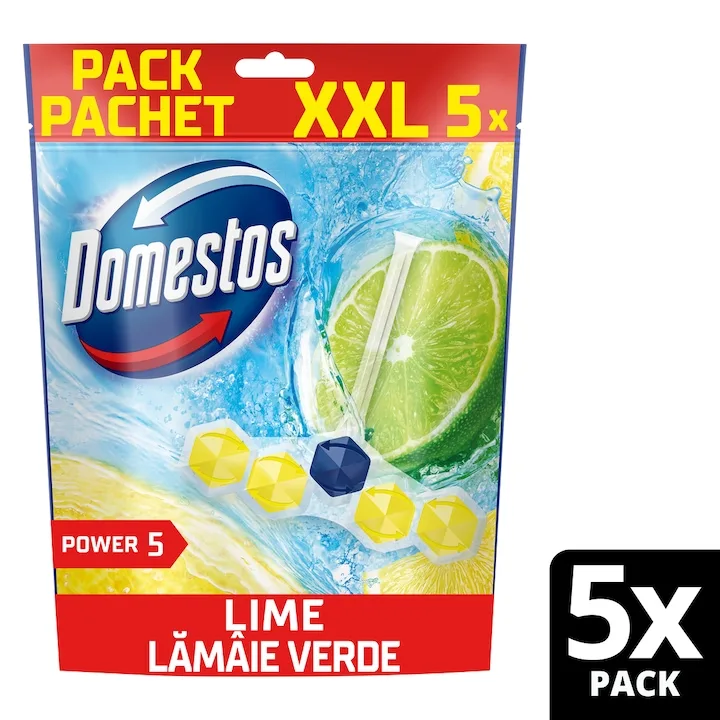 Domestos Power 5 Lime Odorizant Toaleta 5X50G