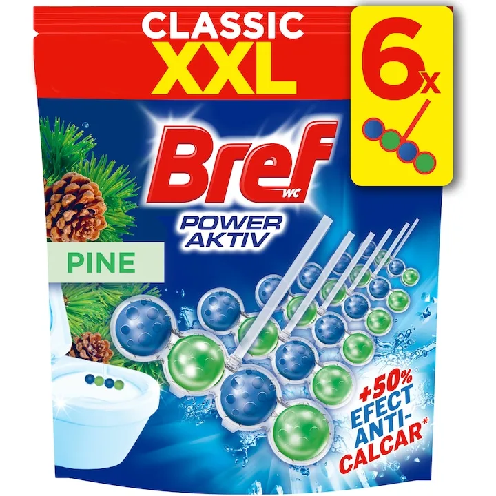 Bref Power Aktiv Pine Odorizant Toaleta 6X50G