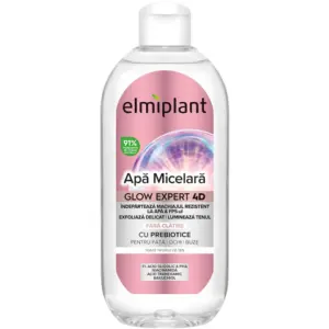 Apa Micelara Elmiplant Glow Expert 4D Curata Delicat Fata, Ochii Si Buzele, Indeparteaza Machiajul