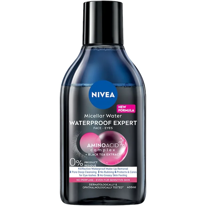 Nivea Micellar Expert Waterproof Apa Micelara Bifazica, 400 Ml