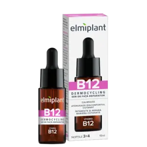 Ser Pentru Fata Reparator Elmiplant Dermocycling Cu Vitamina B12, Acid Hialuronic Si Vitamina E, 15 Ml